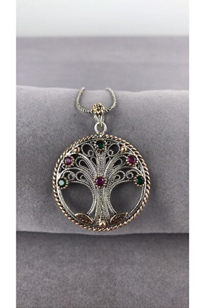 BEY SİLVER Telkari Hayat Ağacı Gümüş Kadın Kolye