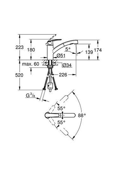 Grohe Spiral Sink Faucet Start 201530307000