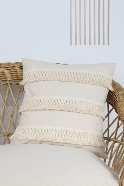 cotton maison Μαξιλαροθήκη Boho Ριχτάρι Κρόσια 45x45 εκ