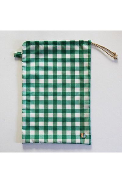 Çizgikare Green Checkered Bread Bag