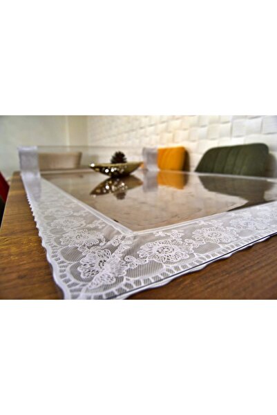 Behçetin Tekstil Dantelli Kalın Şeffaf 70 Cm Pvc Masa Örtüsü Ve Koruyucu