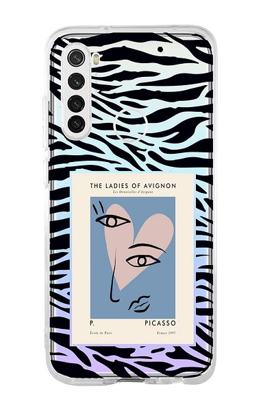 mooodcase حافظة سيليكون شفافة ممتازة متوافقة مع هاتف Xiaomi Redmi Note 8 بتصميم بيكاسو The Ladies Of Avignon