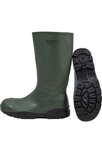 Genel Markalar Su Geçirmez Günlük Kullanım Soft Pvc Uzun Haki Çizme No: 42