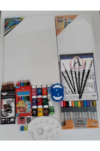 Brons Akrilik Boya Resim Yapma Ve Başlama Seti 4 (kırtasiye)