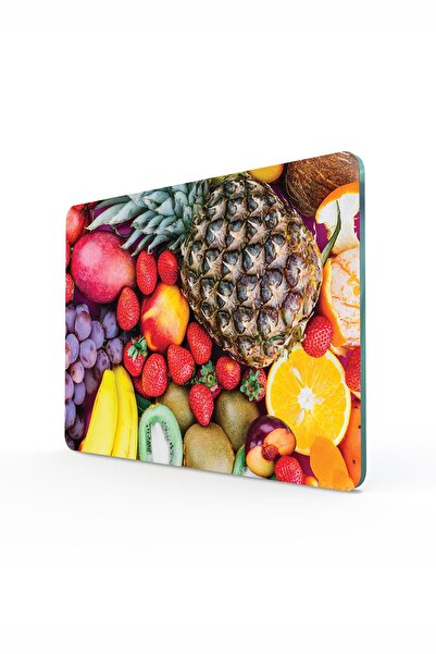 Decovetro Cam Kesme Tahtası Ve Sunum Tablası | Meyve Sepeti Desenli | 30cm X ...