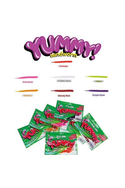 Fujin Yummy Sandworm 7cm Silikon Yem - Orange