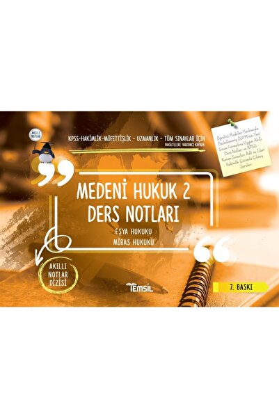 Temsil Kitap Medeni Hukuk 2 Ders Notları / Eşya Hukuku - Miras Hukuku / Kolek...