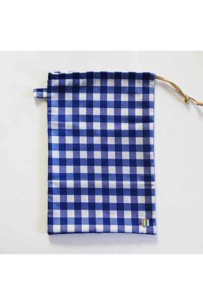 Çizgikare Blue Checkered Bread Bag