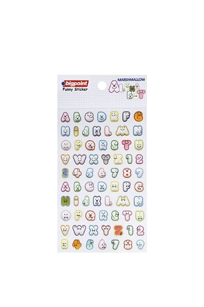 Bigpoint Sticker Funny Letters 15 Pack