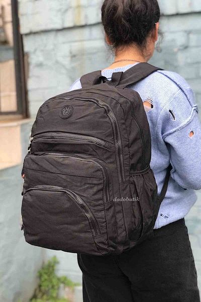 DodoButik Rucsac negru rezistent la apă de dimensiuni mari