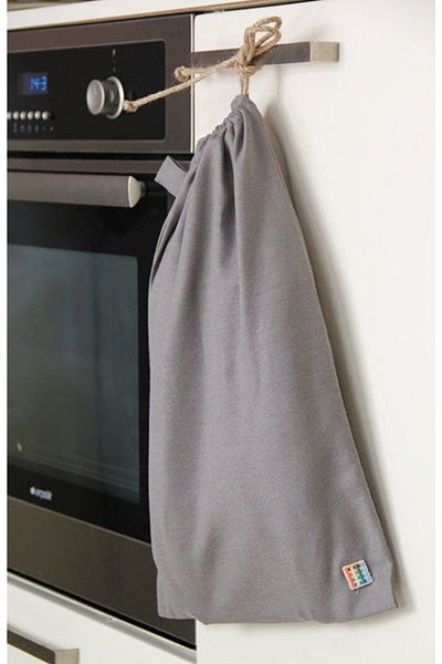 Çizgikare Gray Bread Bag