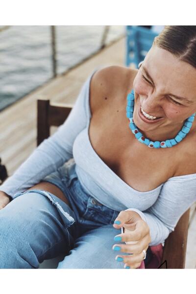 Venus Design Serenay Mavi Cam Kolye