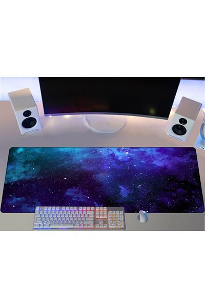 PORGE لوحة ماوس ألعاب بلو سكاي مقاس 90x40 سم Xxl كبيرة