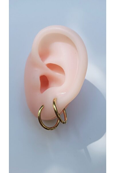 Arescollection حلق جراحي من الفولاذ الذهبي