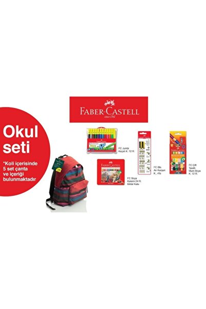 Faber Castell Faber Basıc Çanta Style Örgü Desen Siyah Ve Kırmızı Seçenek
