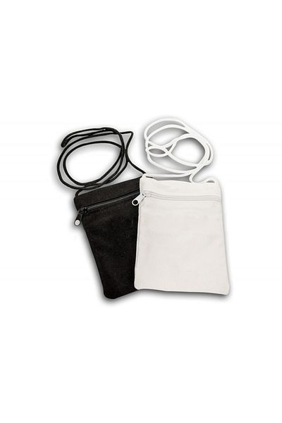 BERAT Neck Wallet Single Zipper Black Color 3 Pieces