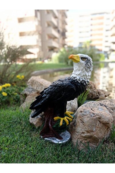 BilgeCe hoMe Kara Kartal Bahçe Heykeli, Siyah Beyaz Kartal Heykeli, Alçı Heykel