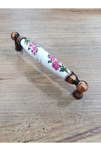 ARON 1055-21-290 Antik Bakır Rustik Porselen Kulp Mobilya Vestiyer Çekmece Dolap Komidin Şifonyer 128mm