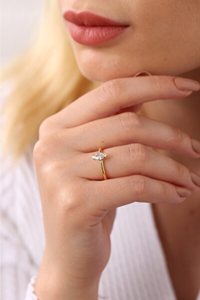 MySilvers Gümüş Arpa Kesim Tektaş Yüzük