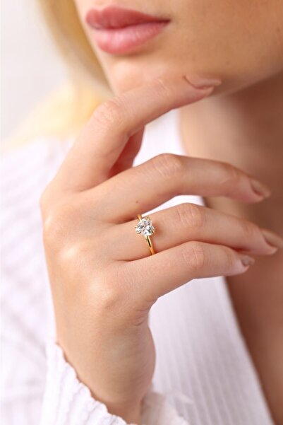 MySilvers Gümüş Kalp Tektaş Yüzük