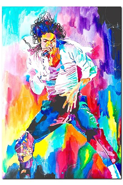 Cakatablo Tablou din lemn colorat în formă de Michael Jackson (dimensiune 25x...