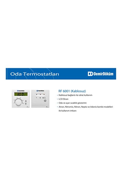 Demirdöküm Oda Termostadı Kablosuz Rf -6001 Wireless