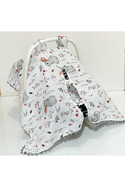 Babycitytr Pamuk Müslin Kumaş Puset Ana Kucağı Örtüsü Minderi