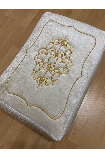 AYHANHOME حزمة المهر المخملية الذهبية المطرزة كابتشينو 60 × 40 سم حقيبة خطوبة العروس والعريس