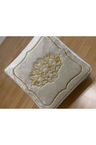 AYHANHOME Зестра, кадифена златна бродерия Капучино, 35x30 см, годежна чанта за булка и младоженец