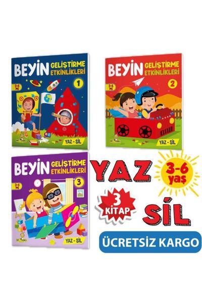 yükselen zeka Yükselen Zeka Mucit Karınca Beyin Geliştirme Etkinlikleri (3-6 Yaş) Yaz-sil