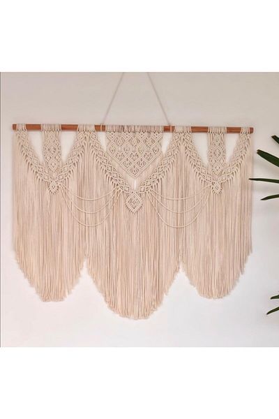 Foksan Deri Στολίδι τοίχου Macrame Κατασκευάζεται σε προσαρμοσμένο μέγεθος