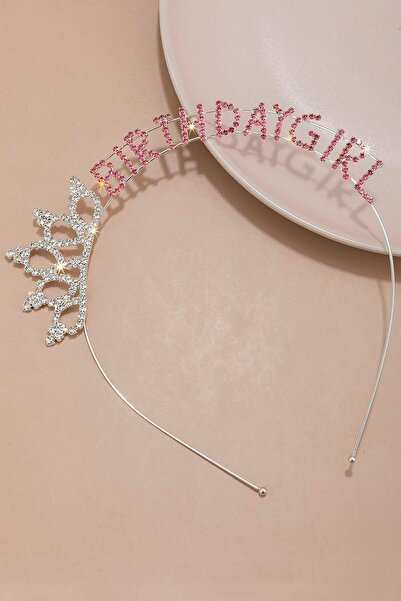 BP Tattoo Pembe Taşlı Birthday Girl Taç Doğum Günü Tacı