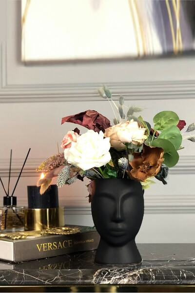 AstreHome Fabulous Face Mat Serisi Seramik El Yapımı Vazo