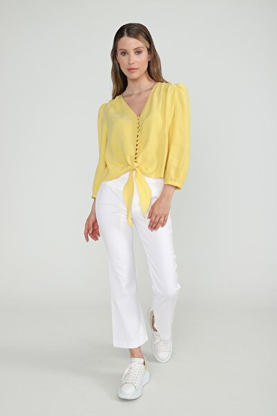 UPANDCOOL Naomi Sarı Bluz