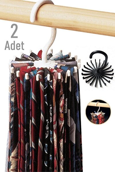 Neler Geldi Neler BEYAZ Renk Kravat Ve Kemer Askısı Şal Fular Askısı ( 2 Adet...