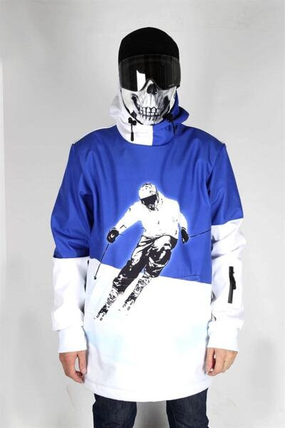 Tıklaalbeni Erkek Mavi Kayak Montu