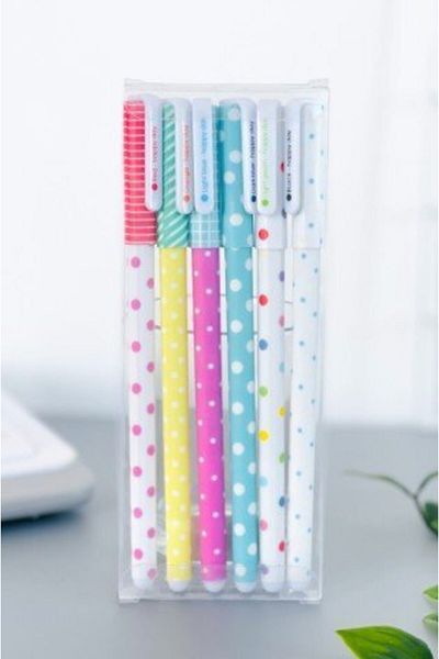 EFBUTİK Set of 6 Ballpoint Pens - Dots