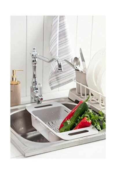 Olgun Home Sürgülü Süzgeç, Ayarlanabilir Sürgülü Lavabo Içi Süzgeç