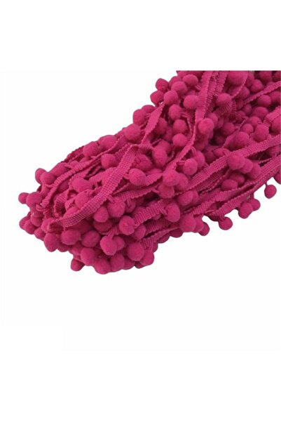 Erdal Ticaret Panglică cu pompon - fucsia (1 bucată, 18m)