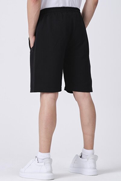 Giymoda Ανδρικό αυθεντικό σορτς Bermuda Regular Fit μαύρο