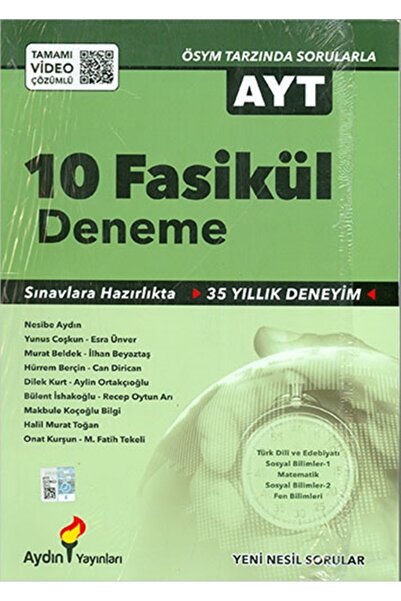 Aydın Yayınları Ayt 10 Fasikül Deneme