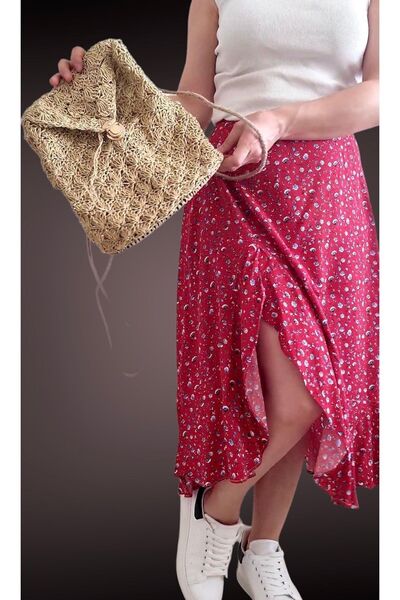 Zuviel Deco Handmade Hasır Sırt Çantası
