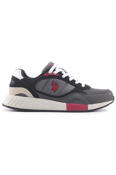 U.S. Polo Assn. US Polo Assn.Lemar 4Fx - мъжки сиво-червено-черни маратонки за бягане и тренировка