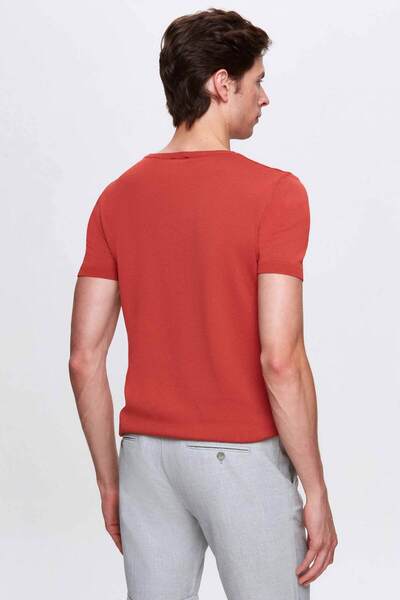 Twn Slim Fit Tile Summer Rayon Knitwear T-Shirt