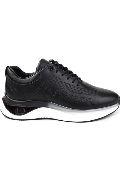 Voyager 4964 Pantofi sport casual din piele Nata neagră pentru bărbați