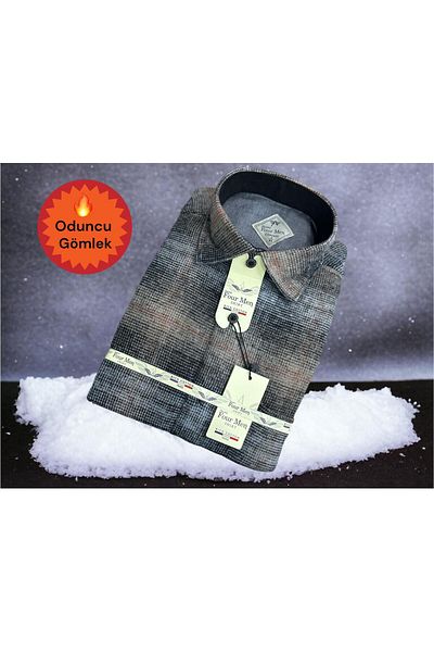 EREN STYLE Зимна карирана мъжка риза Lumberjack (Slim fit)