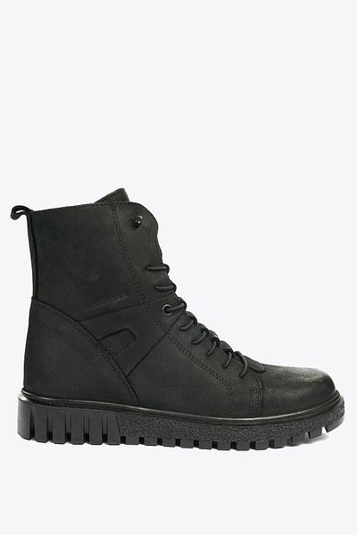 Hammer Jack Γυναικείες μπότες Ykm Nubuck από γνήσιο δέρμα μαύρο λεπτό