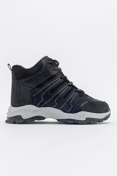 Ccway Αντιολισθητικές Παιδικές Μπότες Trekking BLACK SMOKED