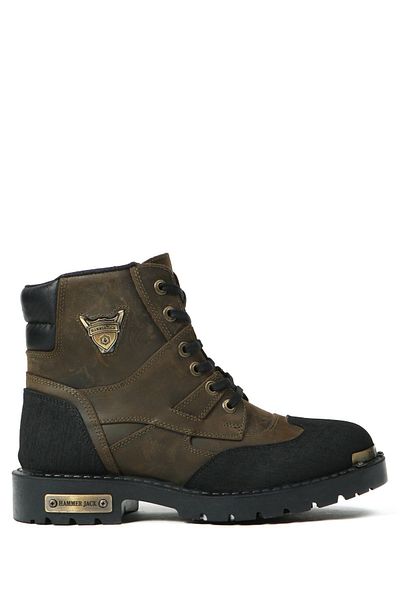 Hammer Jack Ανδρικές μπότες από γνήσιο δέρμα Olive