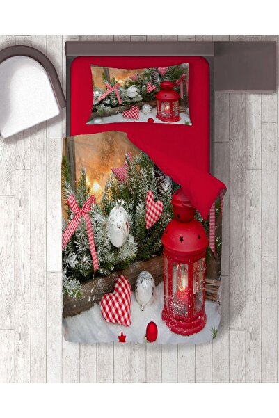 hediyechy Новогодишен модел - комплект спално бельо за един човек, без чаршаф